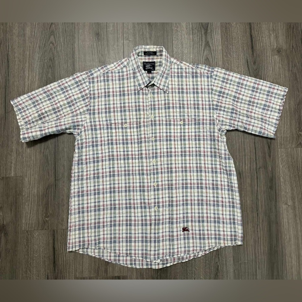 Vintage Burberry Men's Casual Plaid Shirt